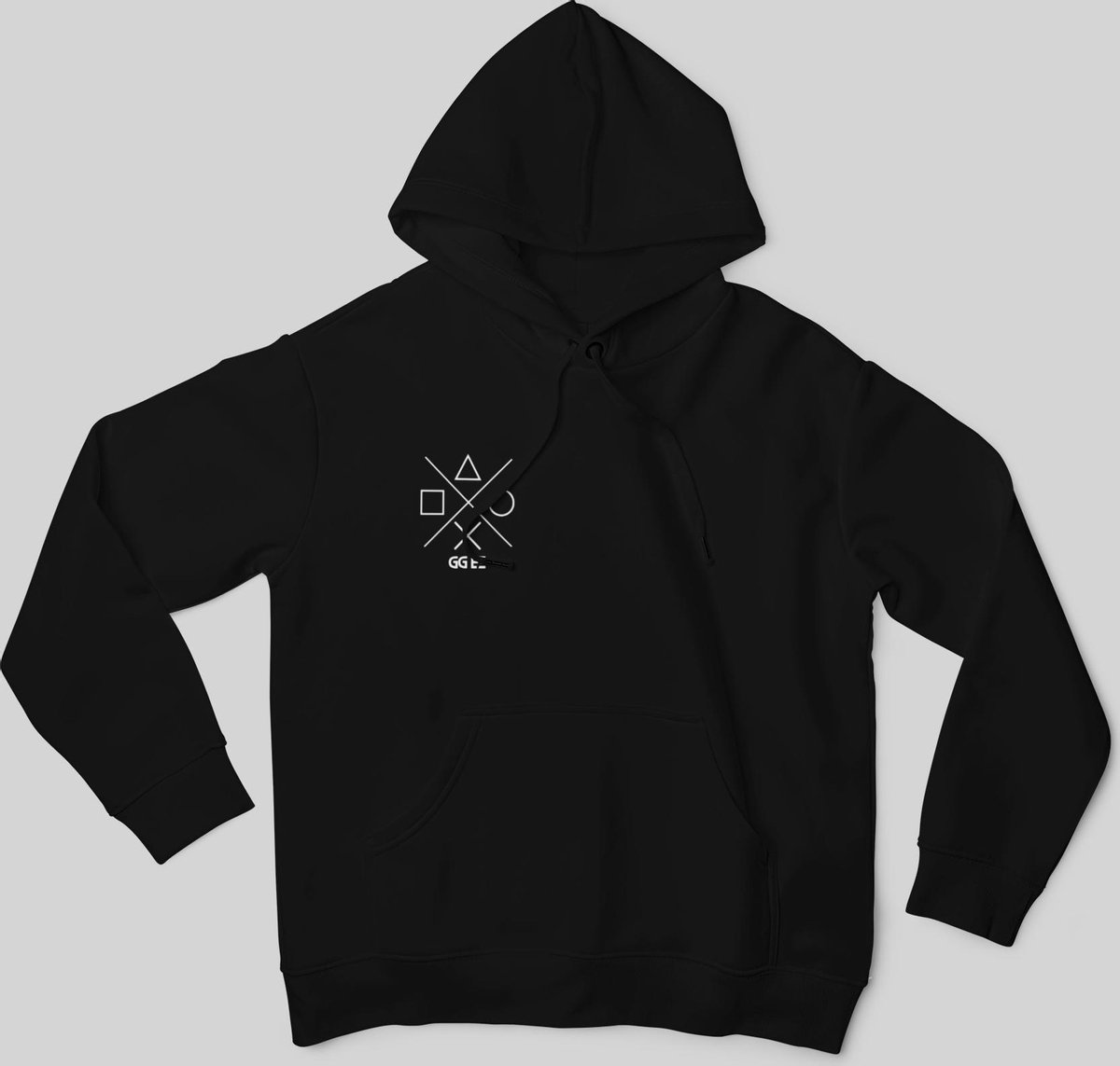 Gaming Icons Borstlogo Hoodie | GG EZ | GL HF | GG WP | E-girls | E-boys | Gamer Cadeau | Unisex Maat L